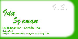 ida szeman business card